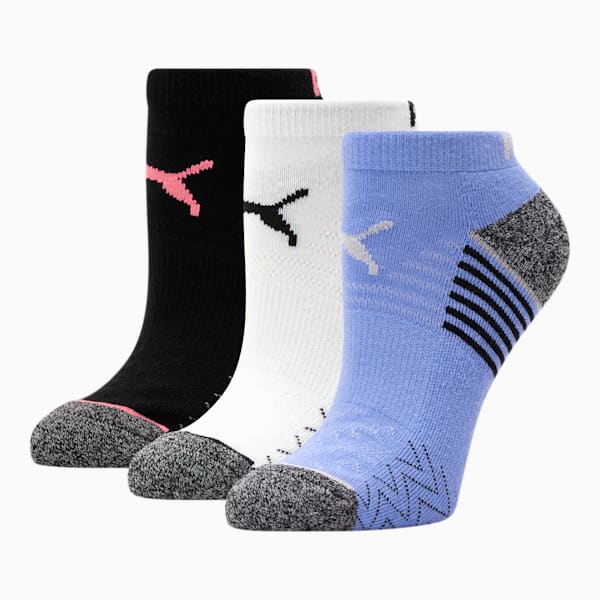 Women's Low Cut Socks [3 Pack], WHITE / BLACK, extralarge